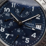 Omega Speedmaster Date, cadran bleu