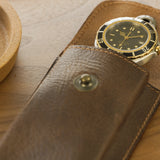 Pochette montre en cuir – Chocolat