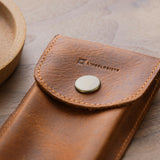 Pochette montre en cuir – Cognac